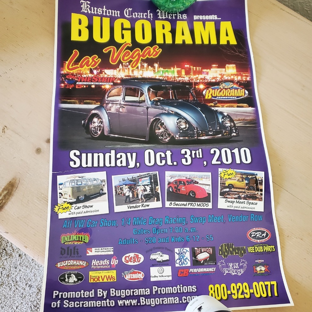 2010 BUGORAMA Las Vegas Nevada Poster Las Vegas Motor Speedway - Picture 1 of 4